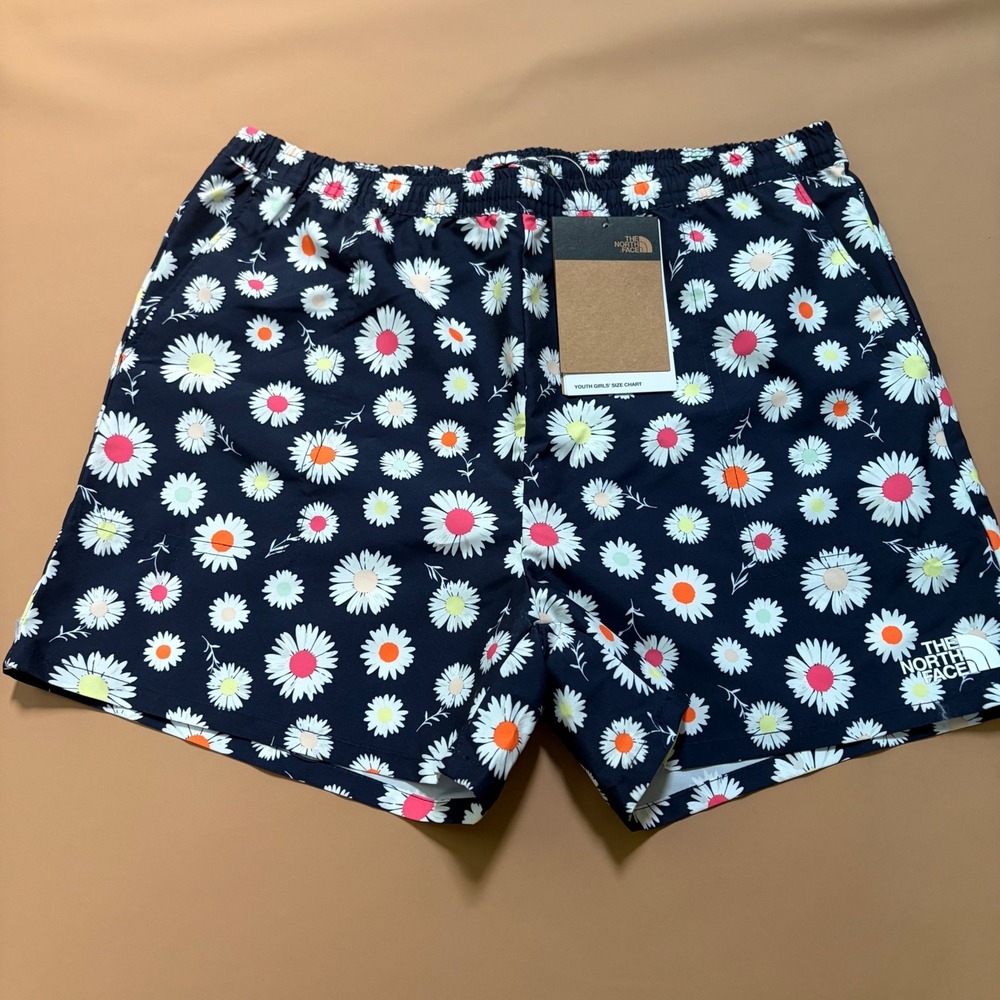 The North Face Girls Navy Daisy Class V Water Shorts XL 18-20 FlashDry New Gorp
